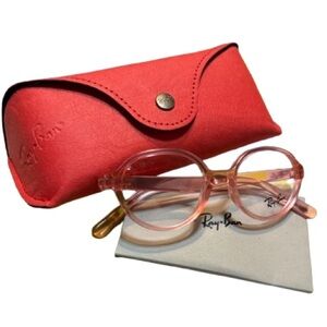 Ray-Ban Junior RB1905 - Polished Transparent Light Pink (With Red Leather Case)